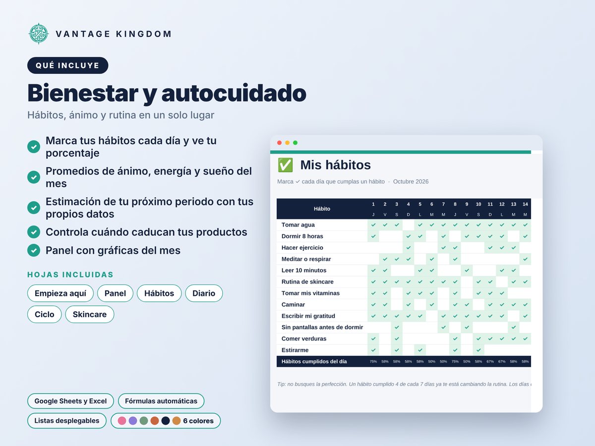 Portada de la plantilla Bienestar y autocuidado